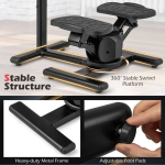 Stepper treeninguks, 58x48x97-117 cm, Must