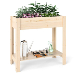 T&otilde;stetud aiapeenar riiuliga 81x37x77 cm naturaalne