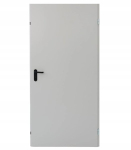 Terasest tehniline uks raamiga, hall RAL 7035, universaalne, 80 &times; 200 cm, 80 &times; 200 cm