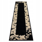 Stiilne must/kuldne 60x250 cm raamiga salongivaip