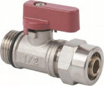 Hydroland kuulventiil koos PEX adapteriga 16 mm x 1/2