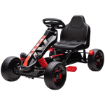 Pedaalidega kart lastele, punane, alates 3. eluaastast, Raudona