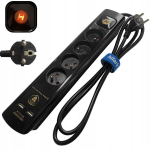 Pikendusjuhe 2xusb 2.1a, 4 pistikupesa, 5m, liigpingekaitse