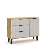 Kummut Mebelbos Borg Duo 1d3s, 110x38,9x81,4 cm, liivakarva/pruun