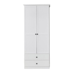 Riidekapp Mebelbos Brandson 2d2s, 81x41x196 cm, valge