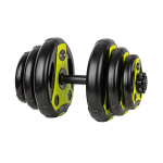 Reguleeritav &uuml;he k&auml;e hantel inSPORTline 3&ndash;18 kg must-roheline