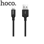 Hoco X14 Premium vastupidavast kangast Lightning-USB-andmeside ja kiire 2,4A laadijakaabel 2m (MD819) must