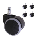 Pol&uuml;prop&uuml;leenist rattad, 5 cm, must, 5 tk