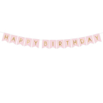 Vanik Happy Birthday, heleroosa, 15x175 cm, 1 pakk/1 tk
