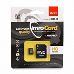 Telefoni m&auml;lukaart Imro m&auml;lukaart 8GB microSDHC cl. 4 + adapter