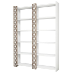 Eraldiseisev riiul Kalune Design City 2, valge/pruun