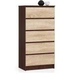 Kummut NORE K60 5 sahtliga, pruun/tamm