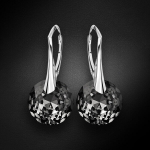 Naiste h&otilde;bedased k&otilde;rvar&otilde;ngad DiamondSky "Marianne (Silver Night)" Swarovski kristallidega