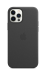 Telefoni&uuml;mbris Apple Leather telefonile iPhone 12/12 Pro Magsafe, Must