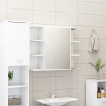 vidaXL vannitoa peeglikapp valge 80 x 20,5 x 64 cm puitlaastplaat