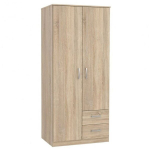 Kahe uksega riidekapp Niko II, sonoma tamm