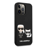 Karl Lagerfeld KLHCP13LSSKCK iPhone 13 Pro / 13 6.1 musta/must Silikoon Karl & Choupette