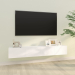 vidaXL seina telerikapid 2 tk, valge, 100 x 30 x 30 cm, tehispuit
