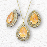 Komplekt "Jasmine (Peach DeLite)" koos Swarovski &trade; kristallidega DS00S388