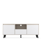 TV-alus Mebelbos Borg 2d1s, 139,8x38,9x55 cm, valge/liivakarva