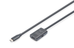 Digitus aktiivne USB 3.2 Gen1 5G pikenduskaabel DA-73108, 5m, 5Gbps, 24 pin USB-C isane, 24 pin USB-C emane, topelt kaitstud
