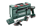 Metabo kombi t&ouml;&ouml;riistade komplekt BS 18 ja W 18 L 9-125, 18V
