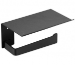 WC-paberi hoidja riiuliga Mediclinics Aura, must (AI2003B)