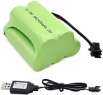 1 tk 6V AA aku, laetav Ni-MH akupakett, suure v&otilde;imsusega akud 2400 mAh, SM 2P RC Boat RC Bus Connector + USB kaabel