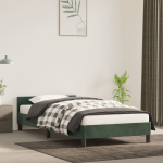 vidaXL voodiraam peatsiga, tumeroheline, 90x190 cm, samet