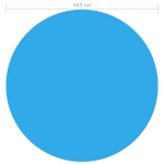 vidaXL ujuv &uuml;mar p&auml;ikeseenergiat kasutav basseinikile, 455 cm, sinine