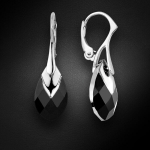 Naiste h&otilde;bedased k&otilde;rvar&otilde;ngad DiamondSky &bdquo;Baroque II (Jet Light Chrome)&ldquo; Swarovski kristallidega