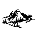 Metallist seinadekoratsioon Mountain 2, 47x40 cm
