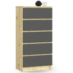 Kummut NORE K60 5 sahtliga, pruun/hall