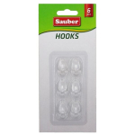 Konksud, 6 tk, 1,5x2,5 cm, ovaalsed, l&auml;bipaistvad