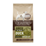Quattro Small Breed Junior teraviljavaba kuivtoit v&auml;ikest t&otilde;ugu koertele koos pardiga, 7kg