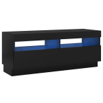 vidaXL telerialus LED-tuledega, must, 100x35x40 cm