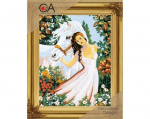 Kanvaa pildiga - tikkimiskomplekt, 22cm x 30cm, Collection D'Art, 6036K