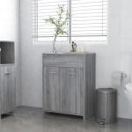 vidaXL raamatukapp, hall Sonoma tamm, 60 x 33 x 80 cm, tehispuit