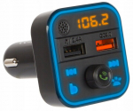 FM saatja Bluetooth QC RGB laadija, k&auml;ed-vabad funktsioon