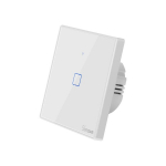 Nutikas puutetundlik l&uuml;liti Sonoff T2EU1C-TX, 1 kanal, 600W, 230VAC, juhitav puutetundliku nupuga, rakendus, Wi-Fi, h&auml;&auml;ljuhtimise ja SONOFF puldiga (SONOFF pult ei kuulu komplekti)