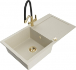 Graniitk&ouml;&ouml;givalamu Mexen Leo koos segisti ja sifooniga, Beež+Must/Kuld