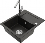 Graniidist k&ouml;&ouml;givalamu Mexen Enzo koos segisti ja sifooniga, Metallic black/gold+Chrome