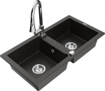 Graniidist k&ouml;&ouml;givalamu Mexen Mario koos segisti ja sifooniga, Metallic black/gold+Chrome