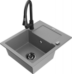 Graniidist k&ouml;&ouml;givalamu Mexen Enzo koos segisti ja sifooniga, Grey+Black