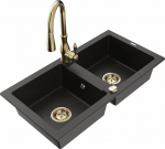 Graniidist k&ouml;&ouml;givalamu Mexen Mario koos segisti ja sifooniga, Metallic black/gold+Gold