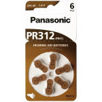 Panasonic patarei Zinc-Air PR312H-LB, 6 tk