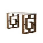 Kirjutuslaud Maze, valge/tumepruun