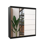 Riidekapp ADRK Furniture Olivier, must/valge