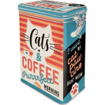 S&auml;ilituspurk sulguriga / &raquo;Cats & Coffee&laquo;, Nostalgic-Art