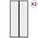 vidaXL putukakaitse uksekardinad 2 tk magnetplokkidega must 220x100 cm